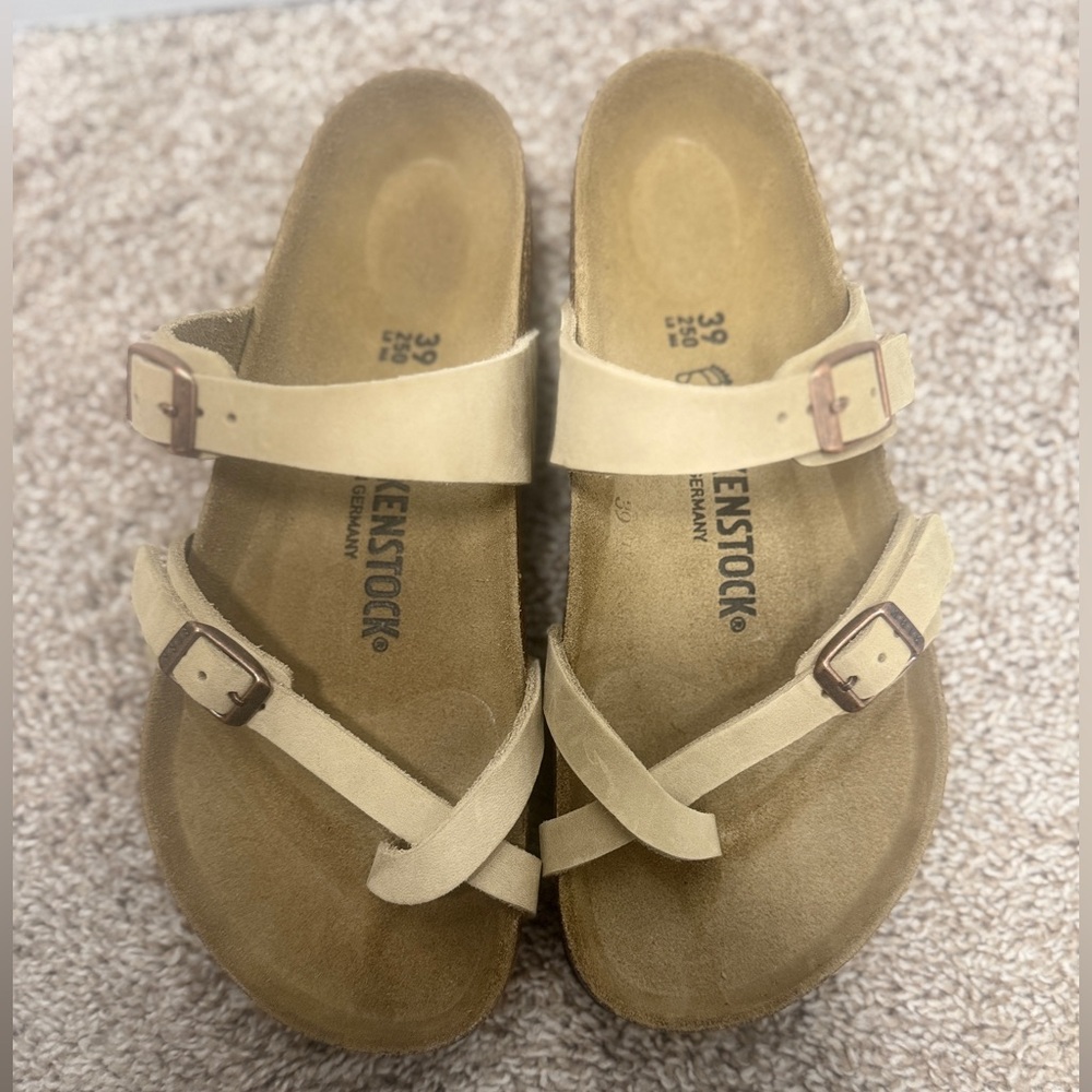 Birkenstock Mayari Size 39 Tobacco Tan New